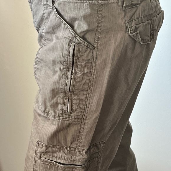 Steve & Barry’s Green Cargo Wide Leg Pants Sz 10 - Picture 5 of 10